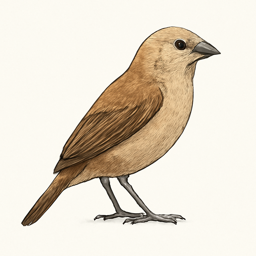 Pale-headed Munia illustration