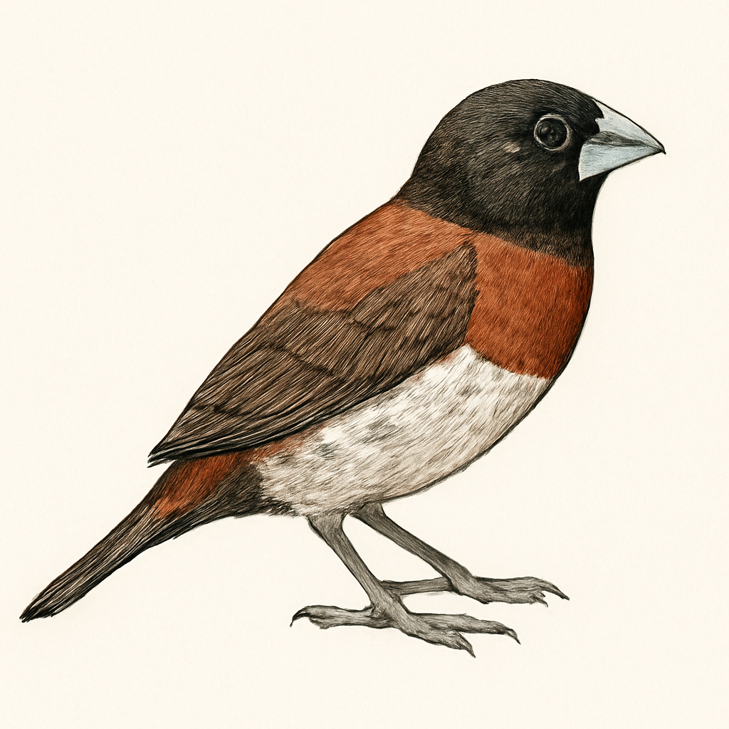 Chestnut-breasted Munia illustration