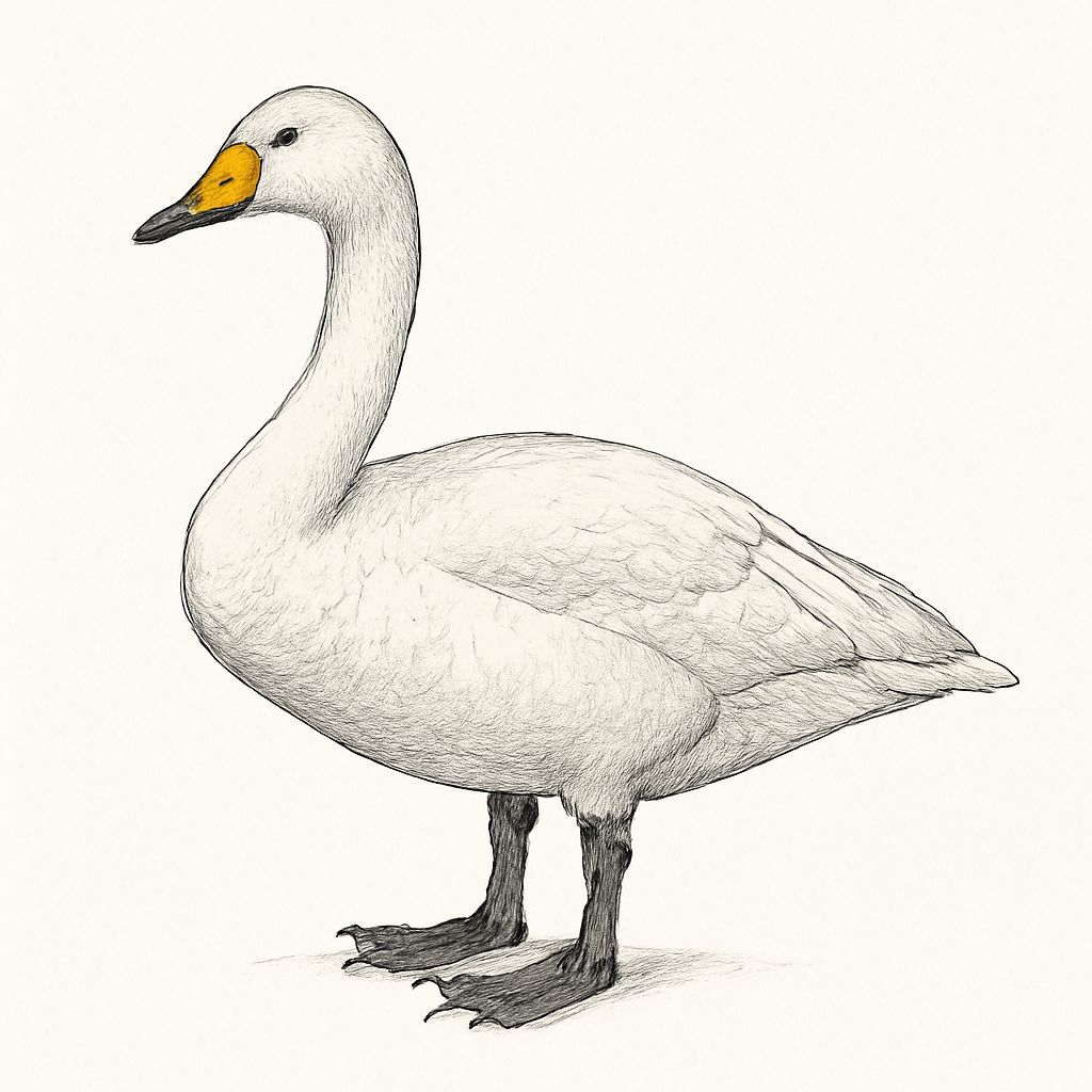 Bewick's Swan illustration