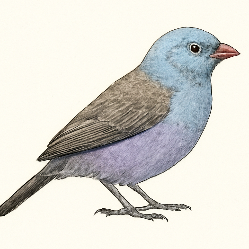 Ilustración de Estrilda Azulada