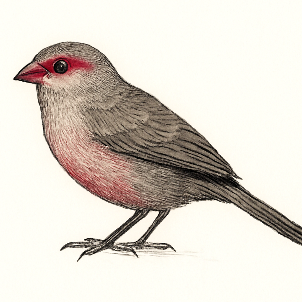 Common Waxbill illustration