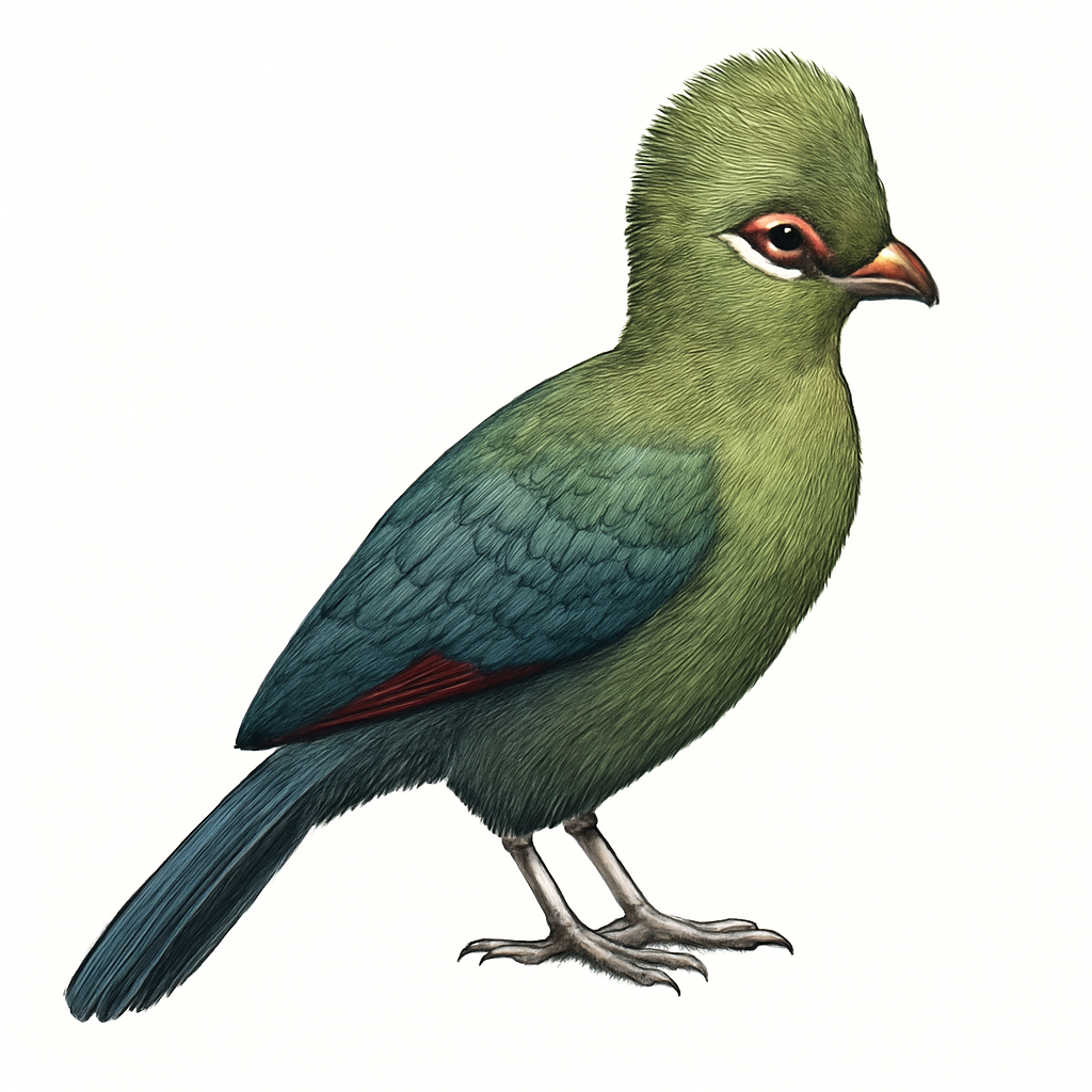 Ilustración de Turaco de Fischer