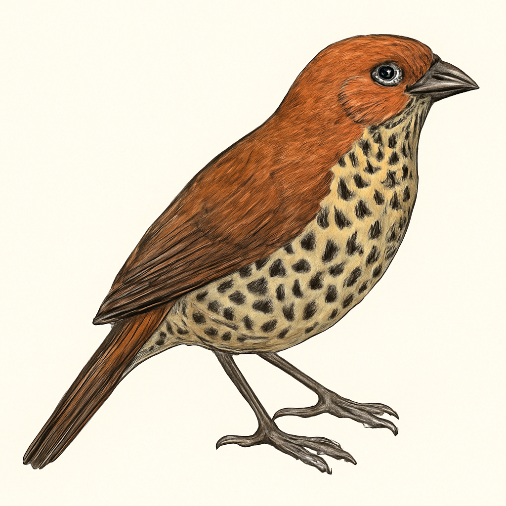 Ilustração de brown twinspot