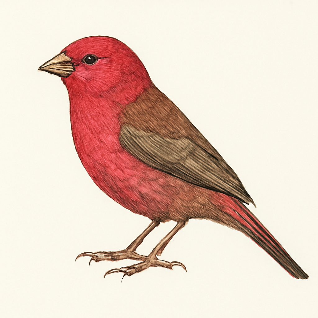 Ilustração de jameson's firefinch