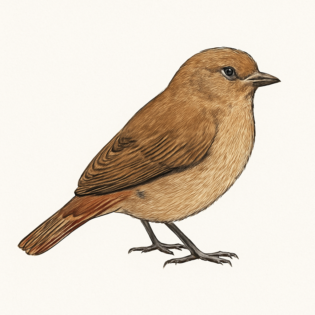 Illustration von Braunbürzelamarant