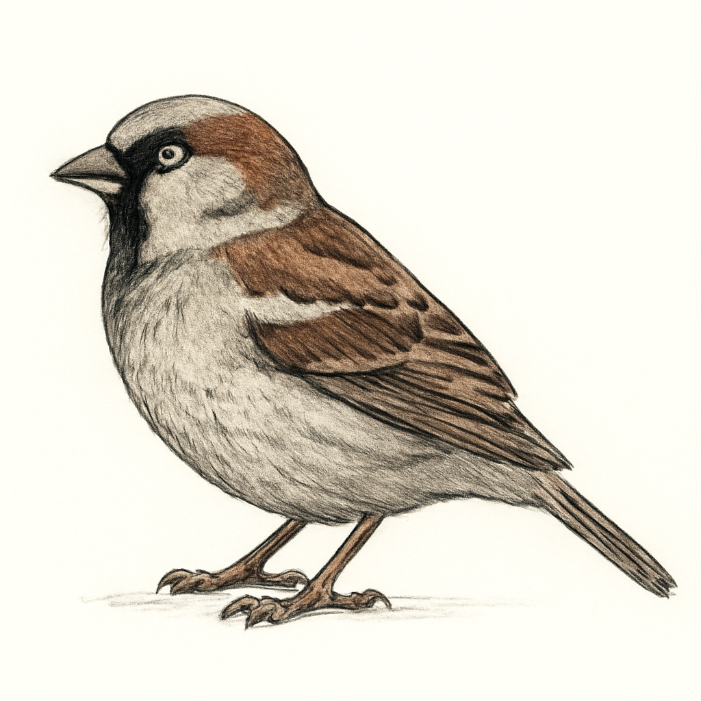 House Sparrow illustration