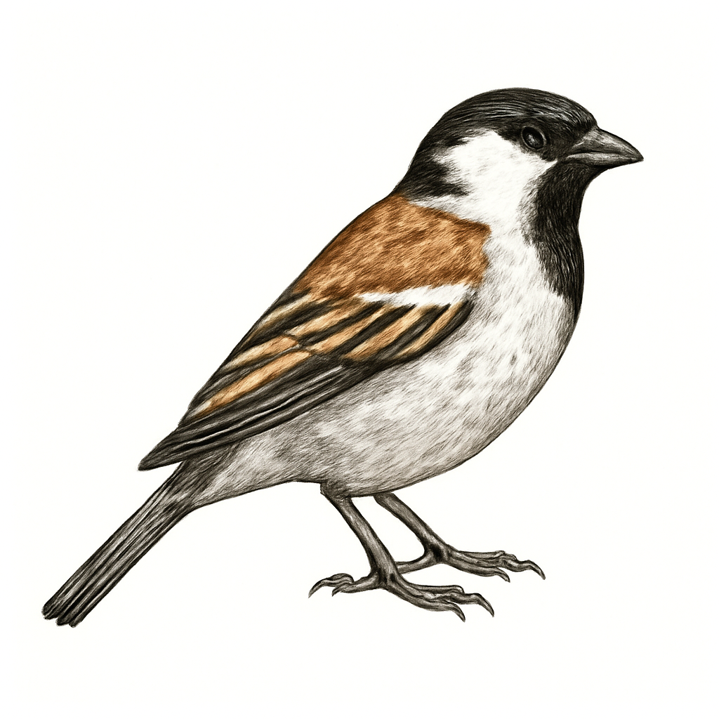 Illustration de Moineau mélanure