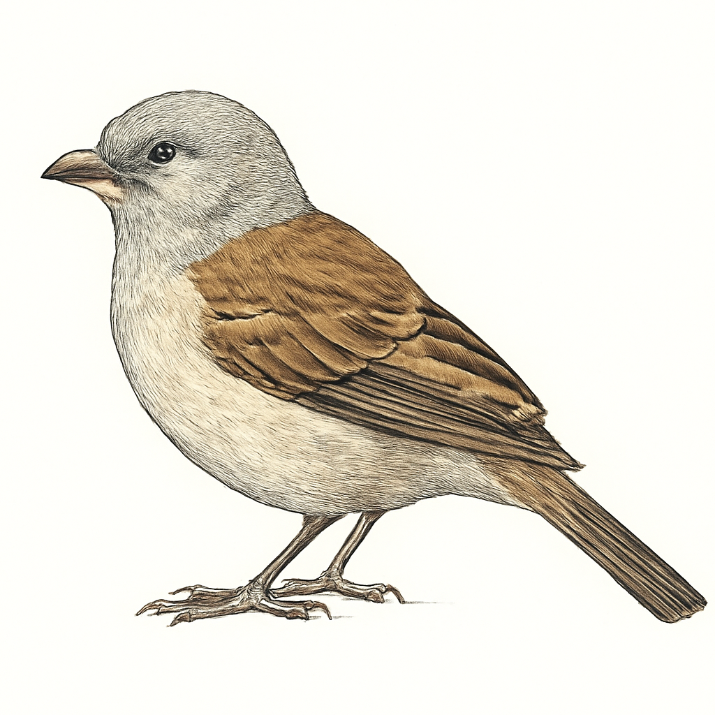 Illustrazione di Northern Gray-headed Sparrow