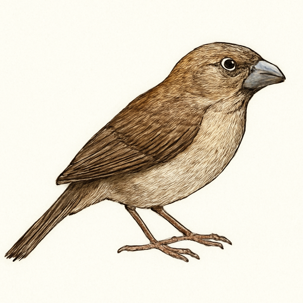 Illustrazione di Parrot-billed Sparrow