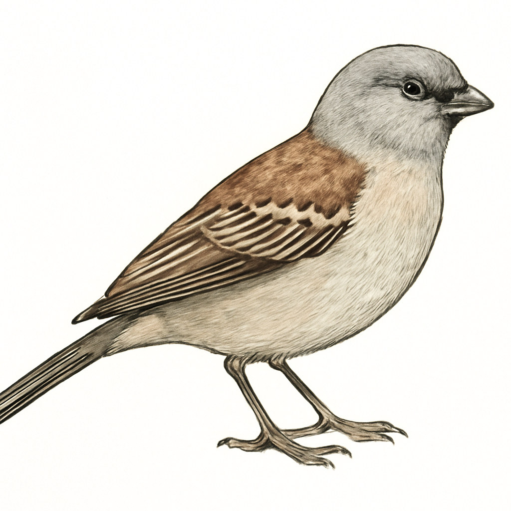 Illustrazione di Southern Gray-headed Sparrow