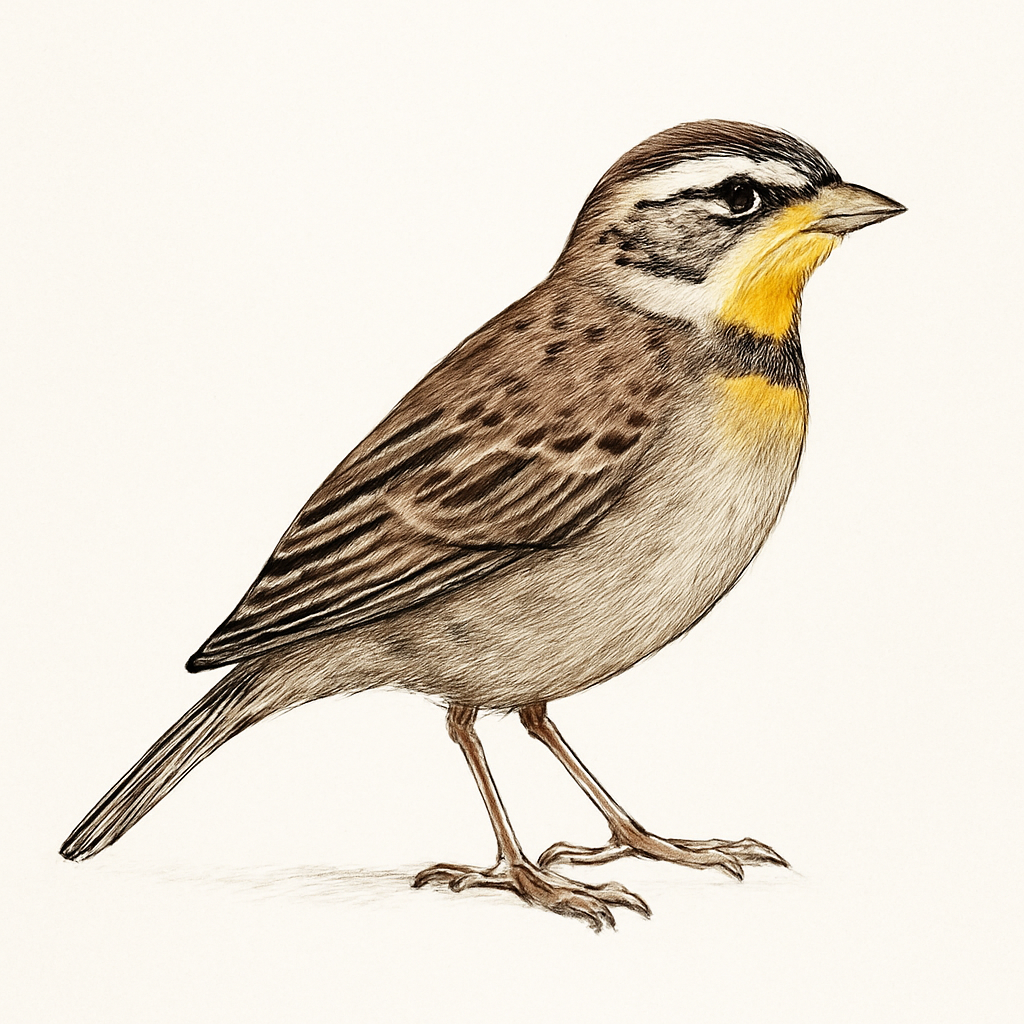 Yellow-throated Sparrow illustration