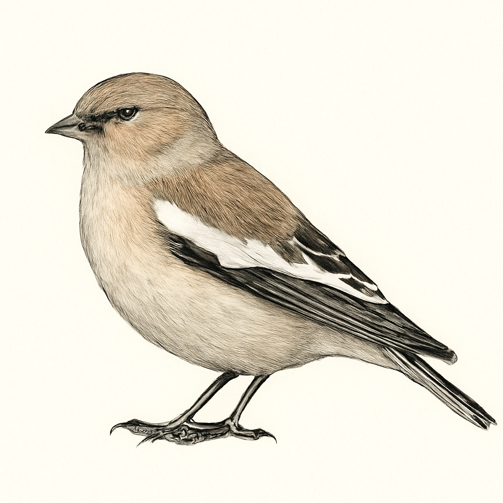 White-winged Snowfinch illustration