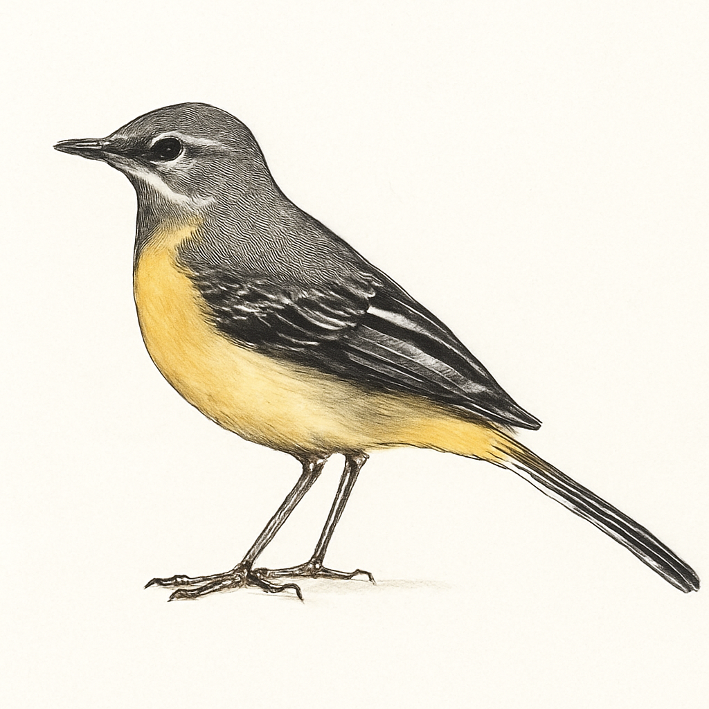 Grey Wagtail illustration