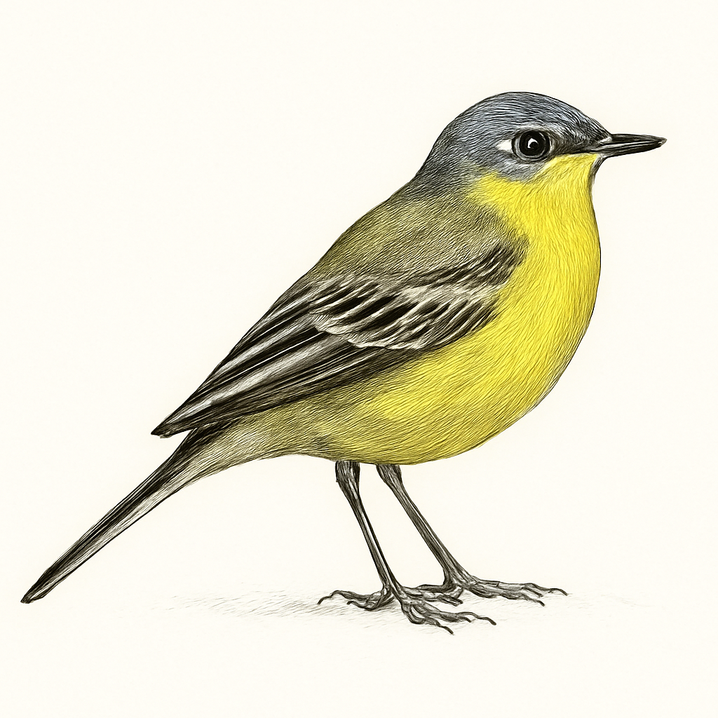 Western Yellow Wagtail illustration
