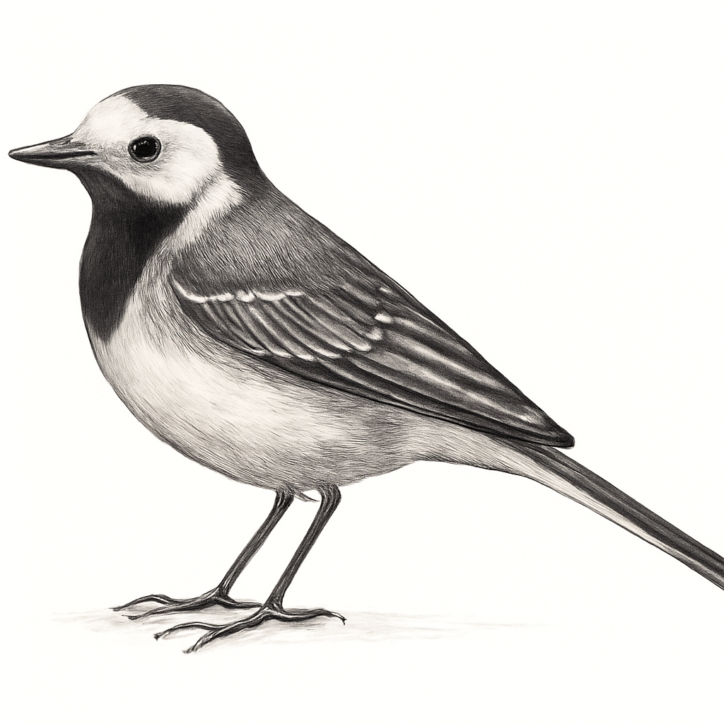 Pied Wagtail/White Wagtail illustration