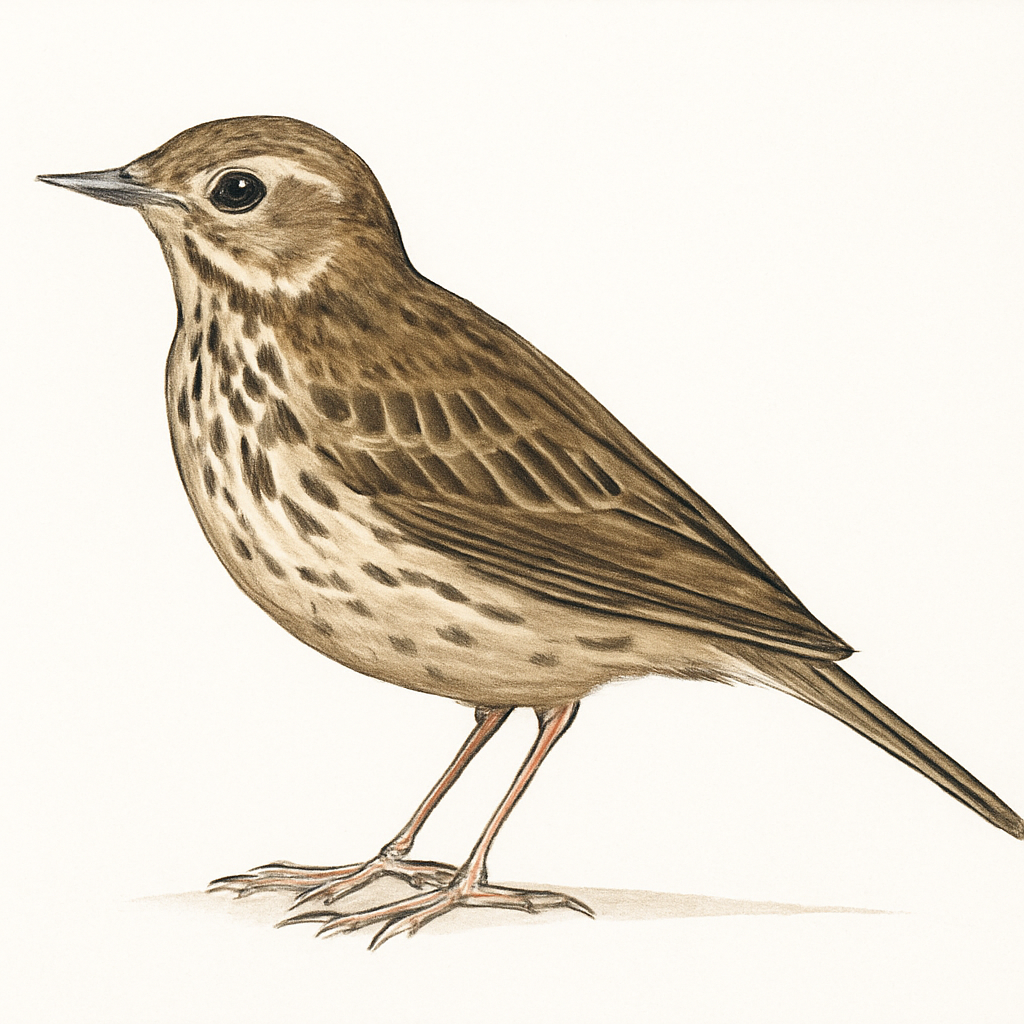 Ilustración de Bisbita Neozelandés (grupo australis)