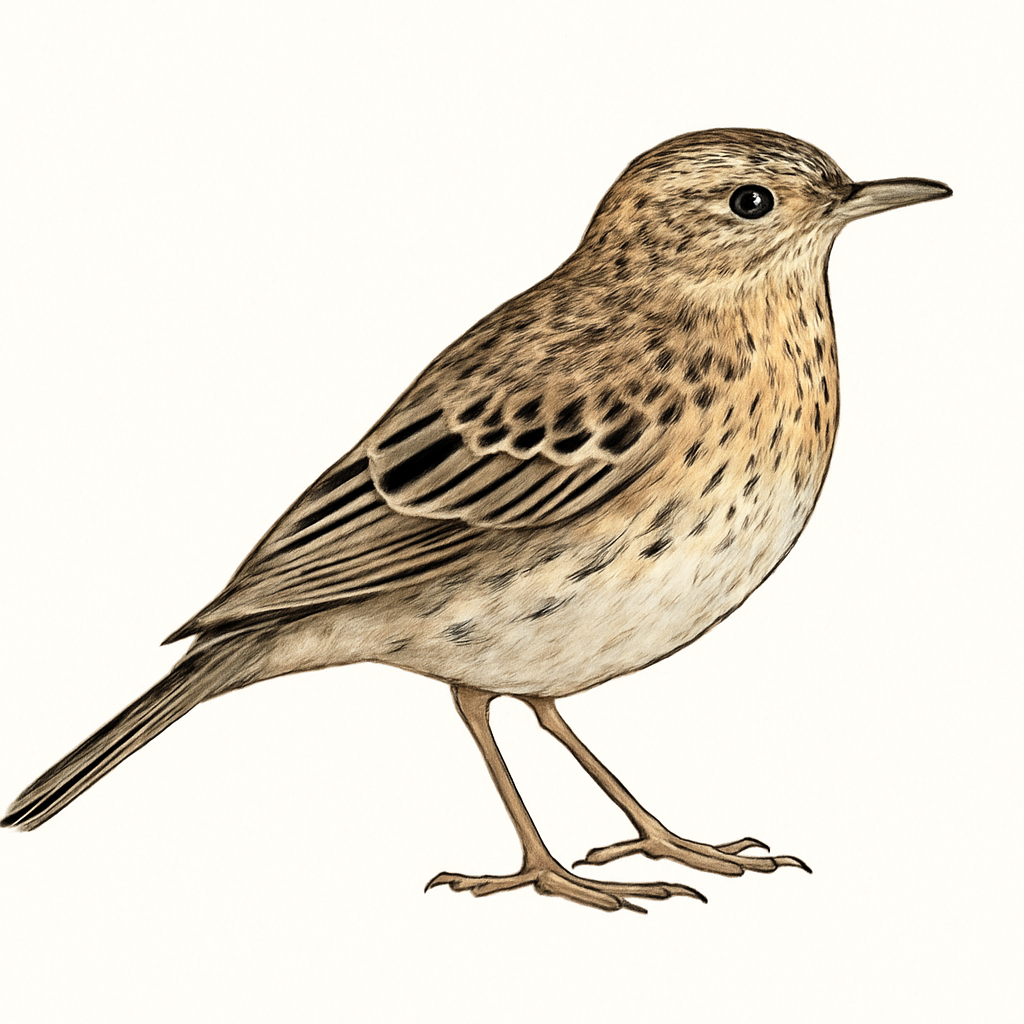 Blyth's Pipit illustration