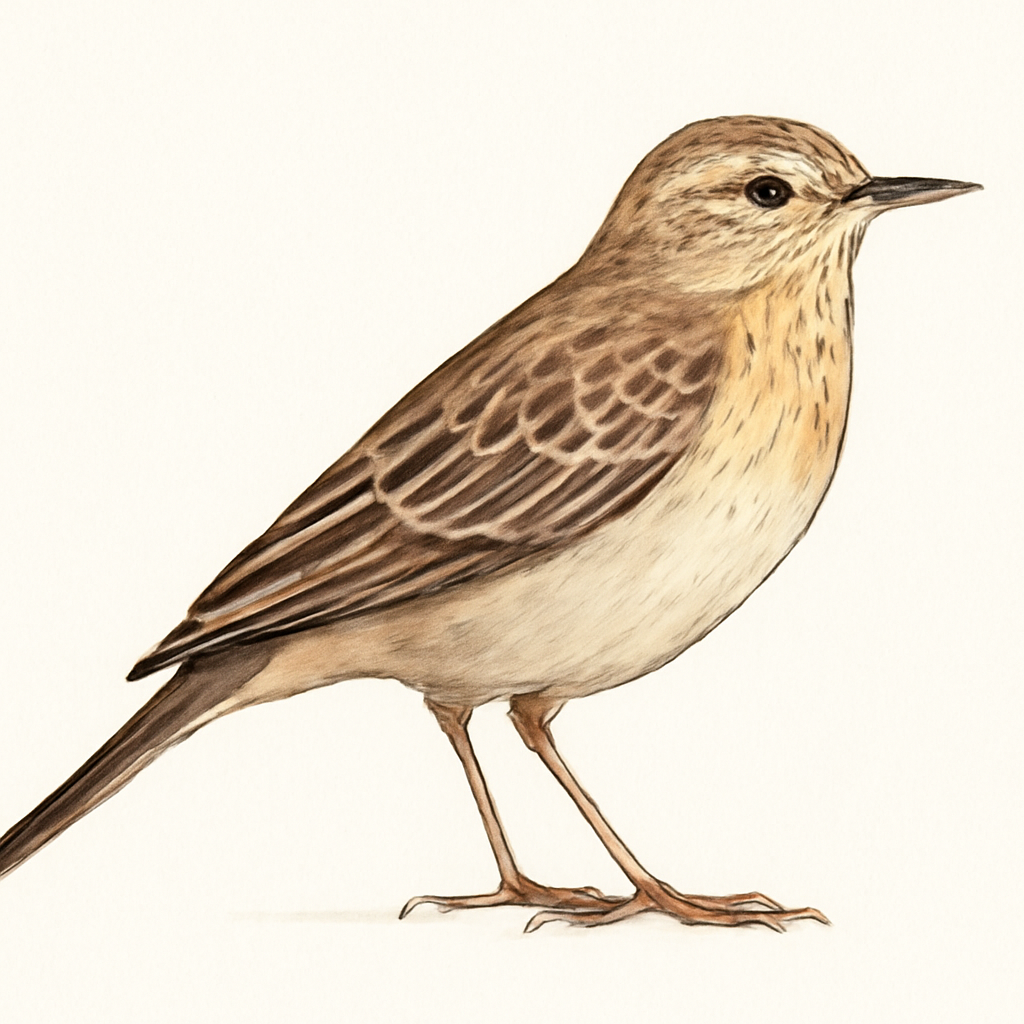 Tawny Pipit illustration