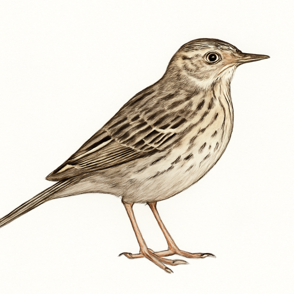 Illustration de Pipit à dos uni