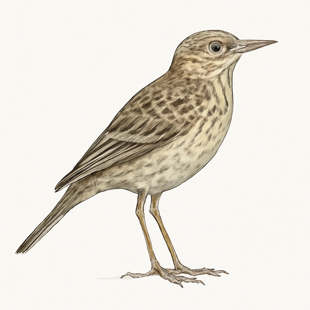 Illustration de Pipit à longues pattes