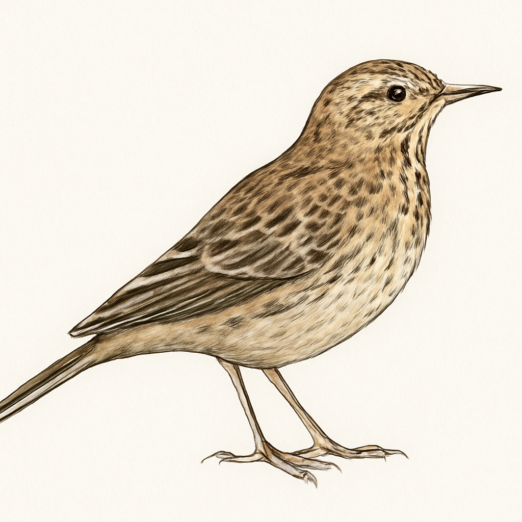 Alpine Pipit illustration