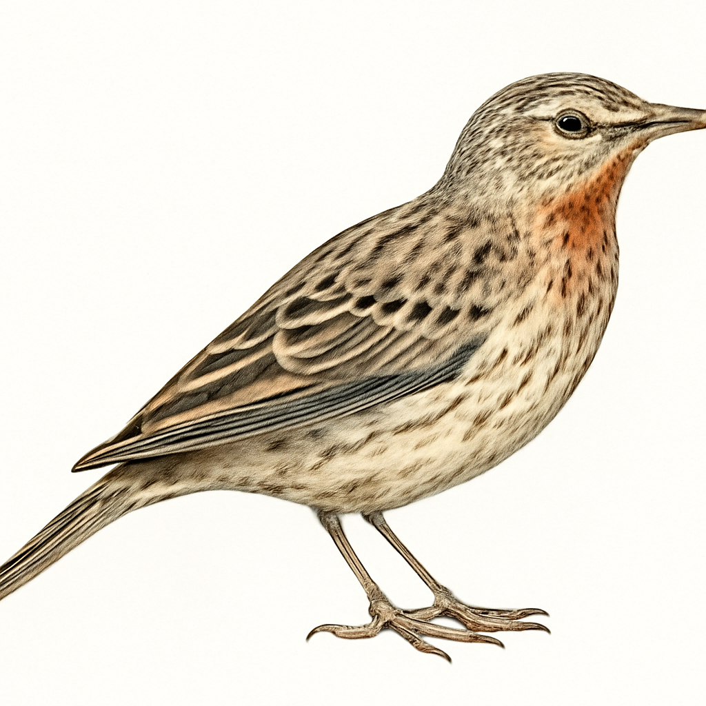 Red-throated Pipit illustration
