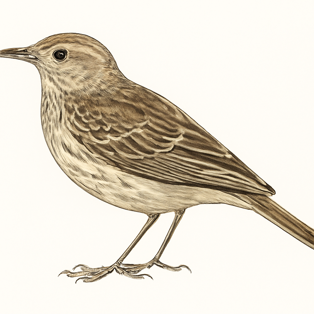Ilustración de Bisbita de la Puna