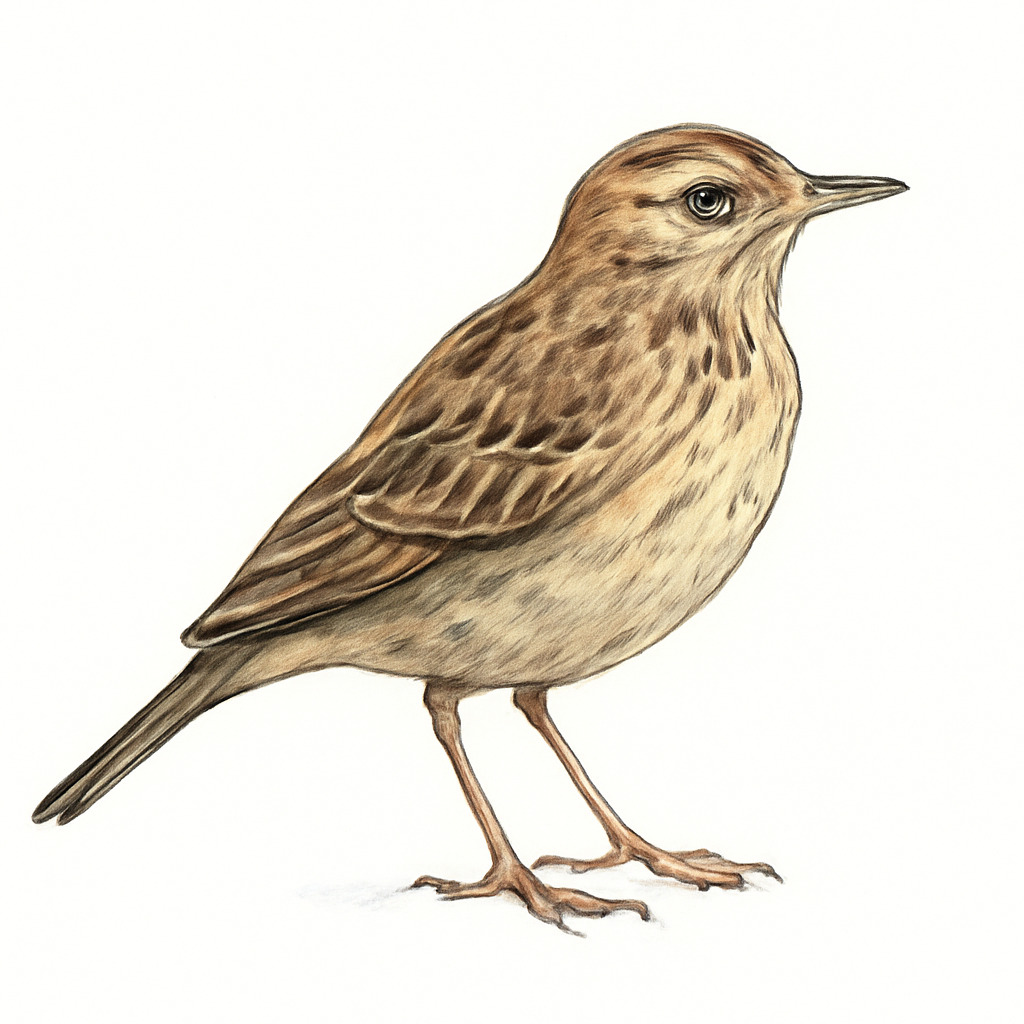 Ilustración de Bisbita Correndera