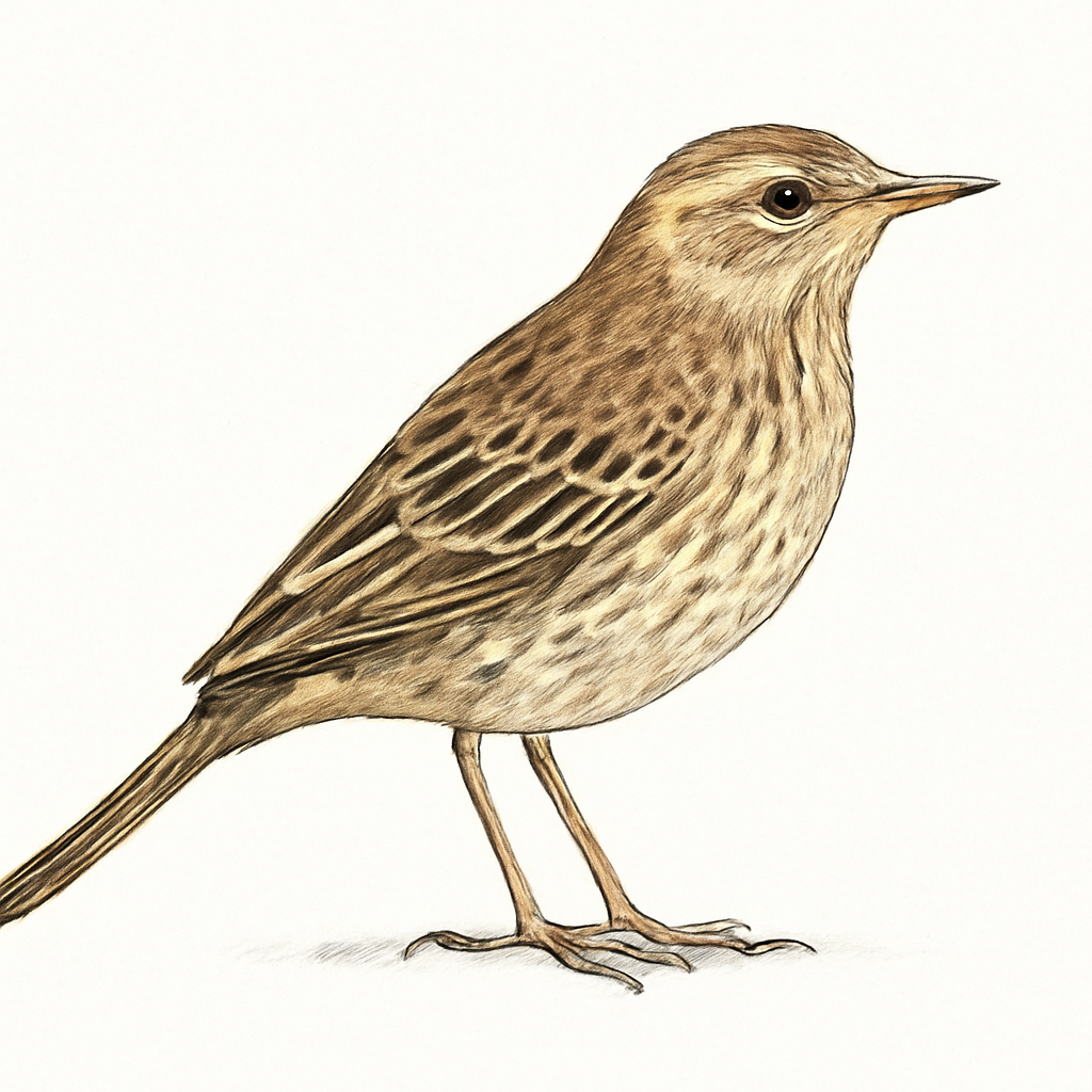 Ilustración de Bisbita Pálido