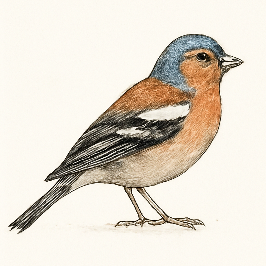 African Chaffinch illustration
