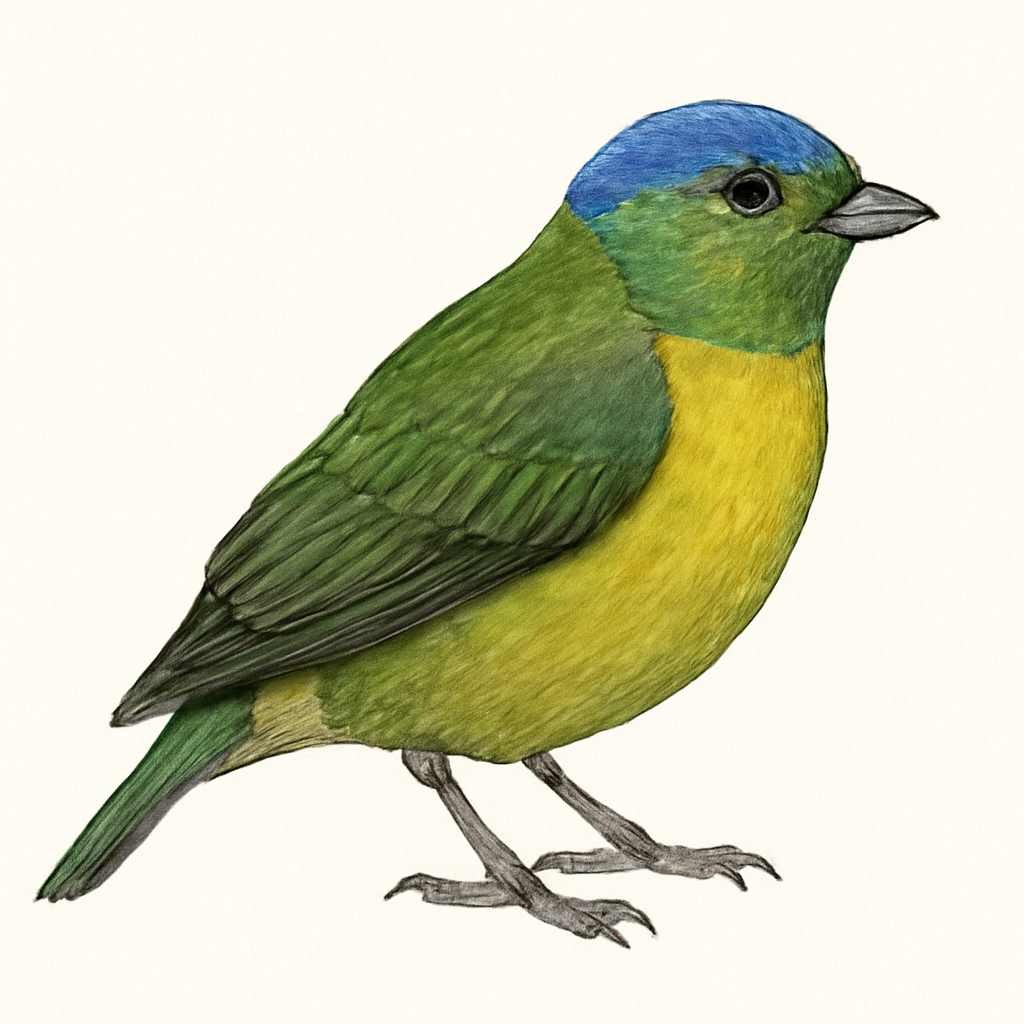 Illustrazione di Blue-naped Chlorophonia