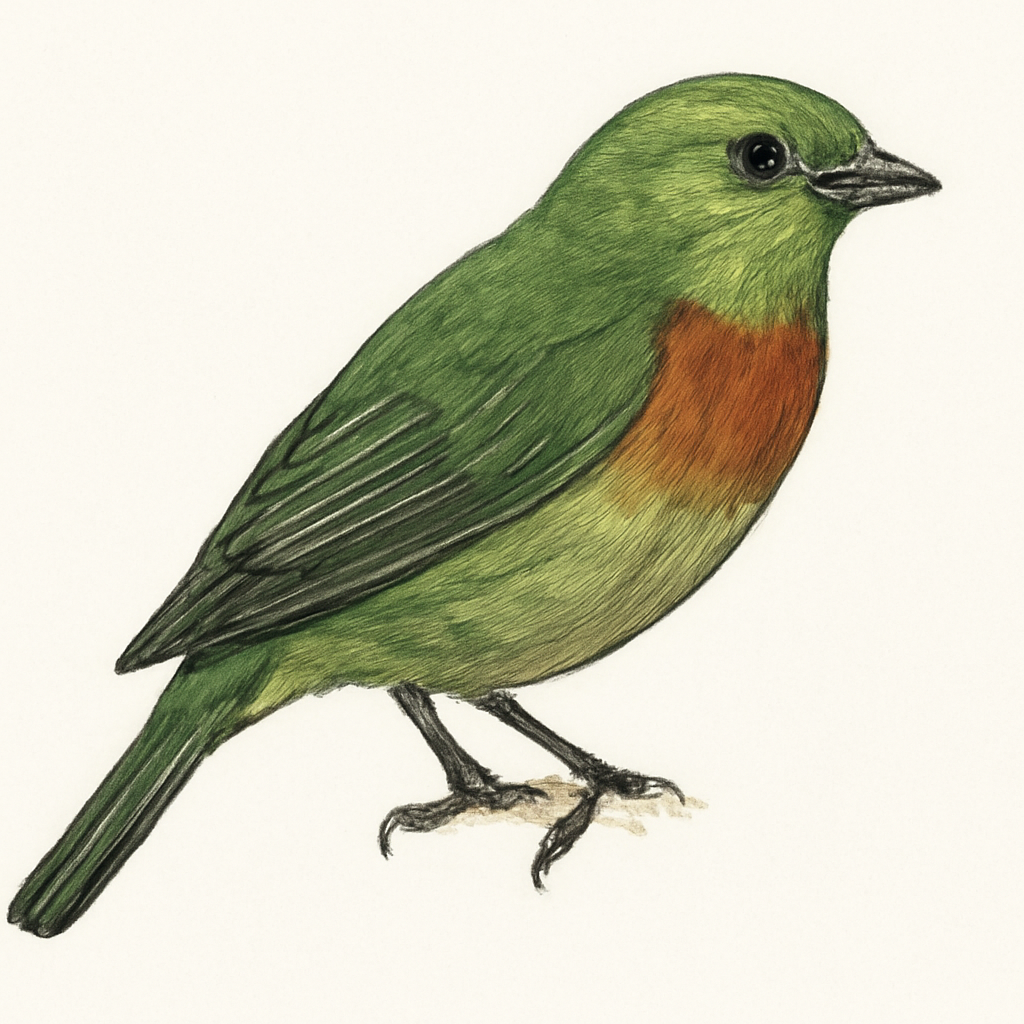 Chestnut-breasted Chlorophonia illustration