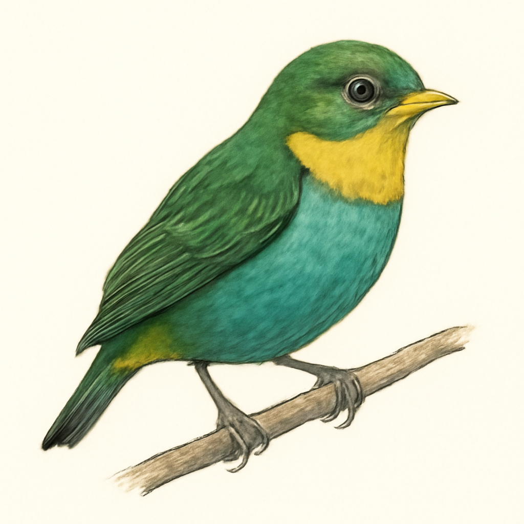 Illustrazione di Yellow-collared Chlorophonia