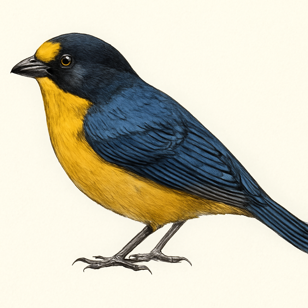 Ilustração de trinidad euphonia
