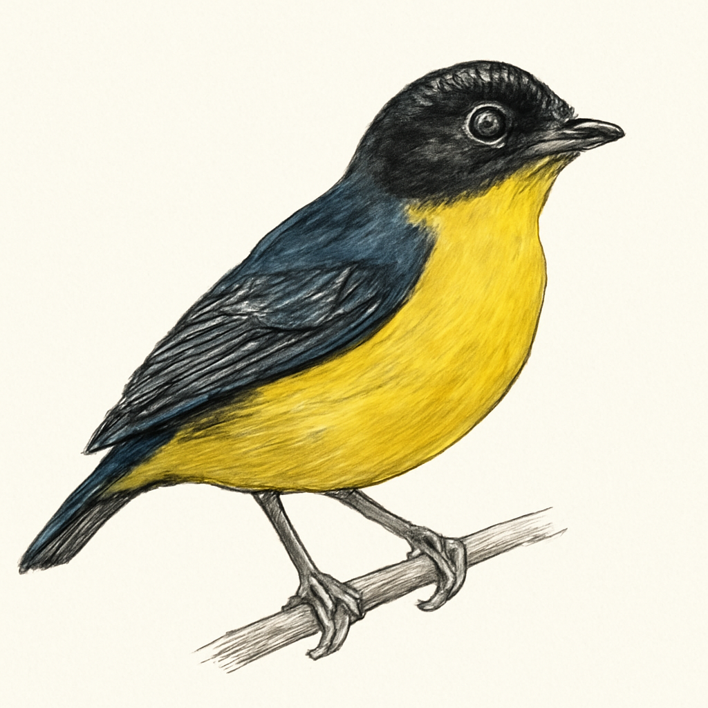Illustrazione di Spot-crowned Euphonia