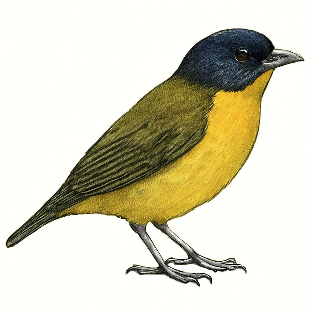 Illustration von Olivrückenorganist
