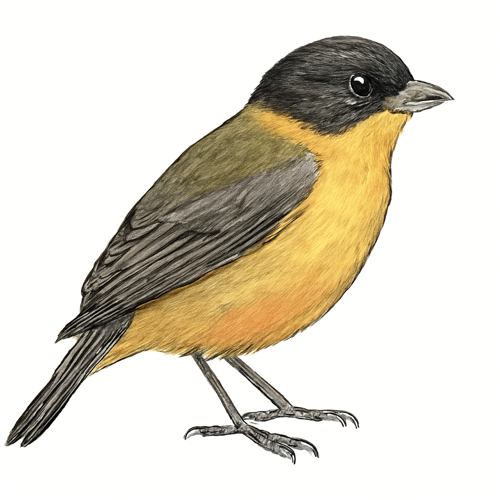 Illustrazione di Fulvous-vented Euphonia