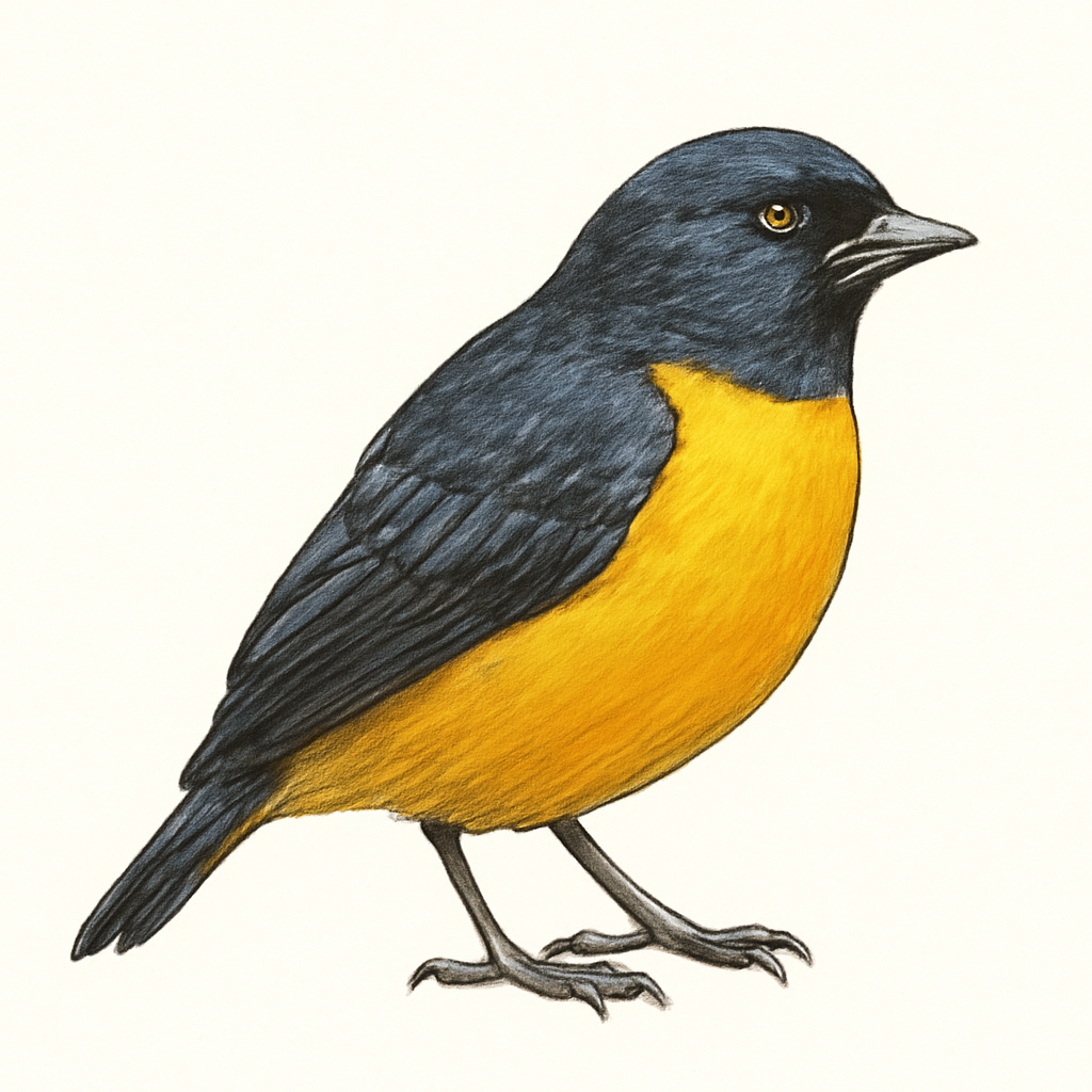 Orange-bellied Euphonia illustration