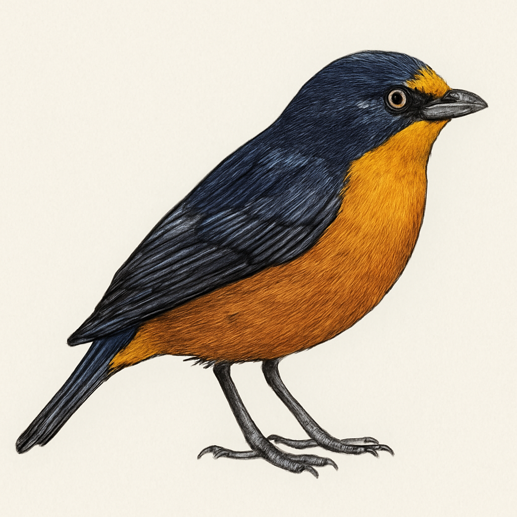Ilustración de Eufonia Ventrirrufa