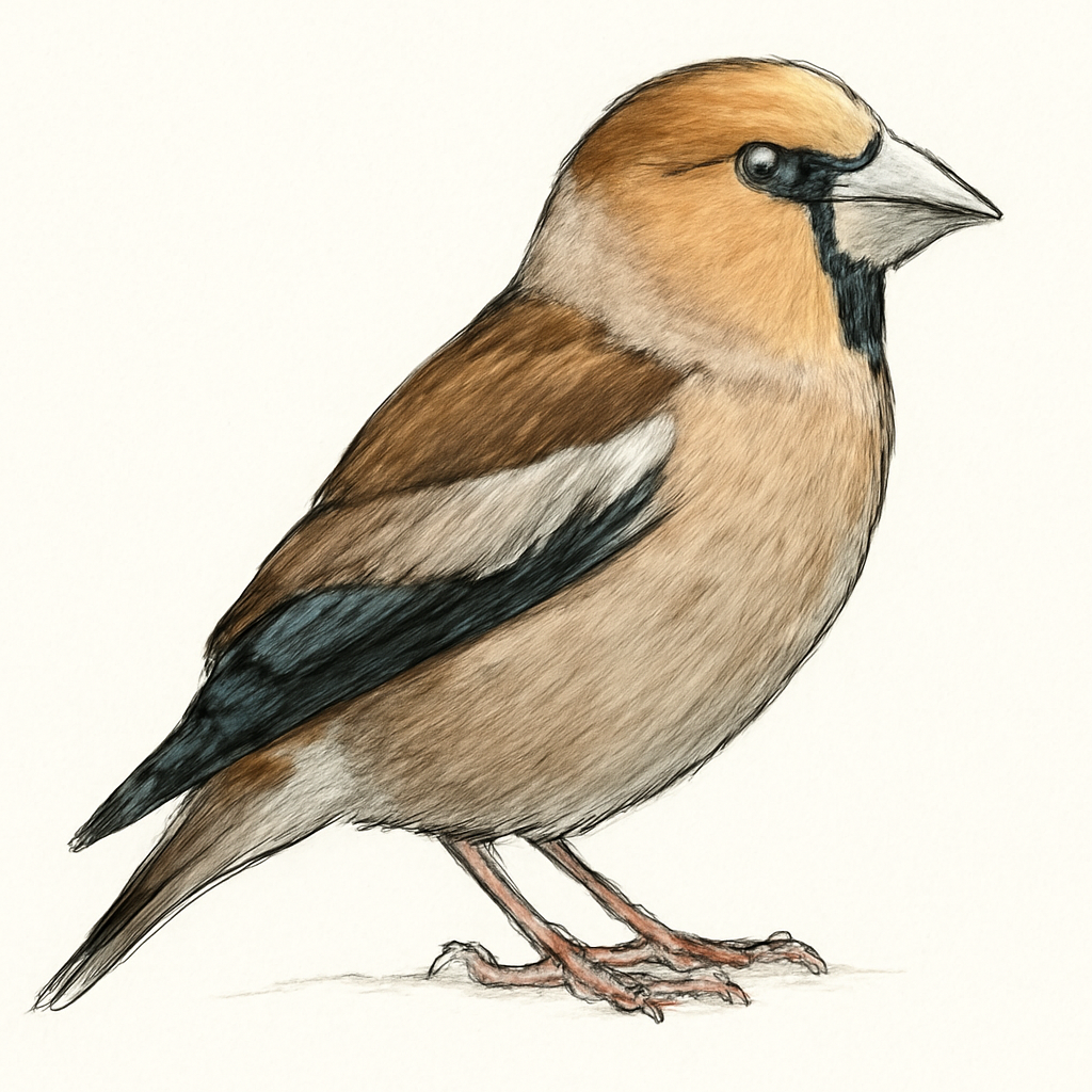 Hawfinch illustration