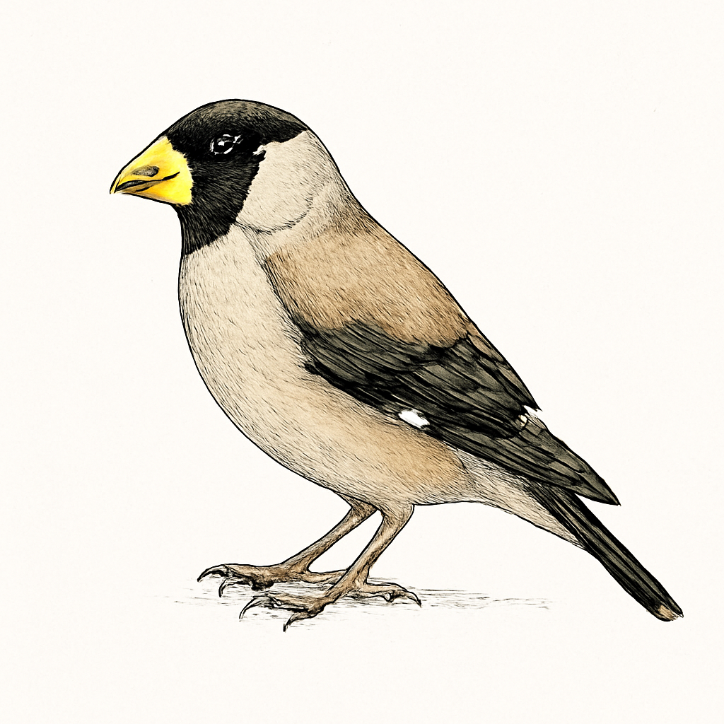 Illustration von Weißhand-Kernbeißer