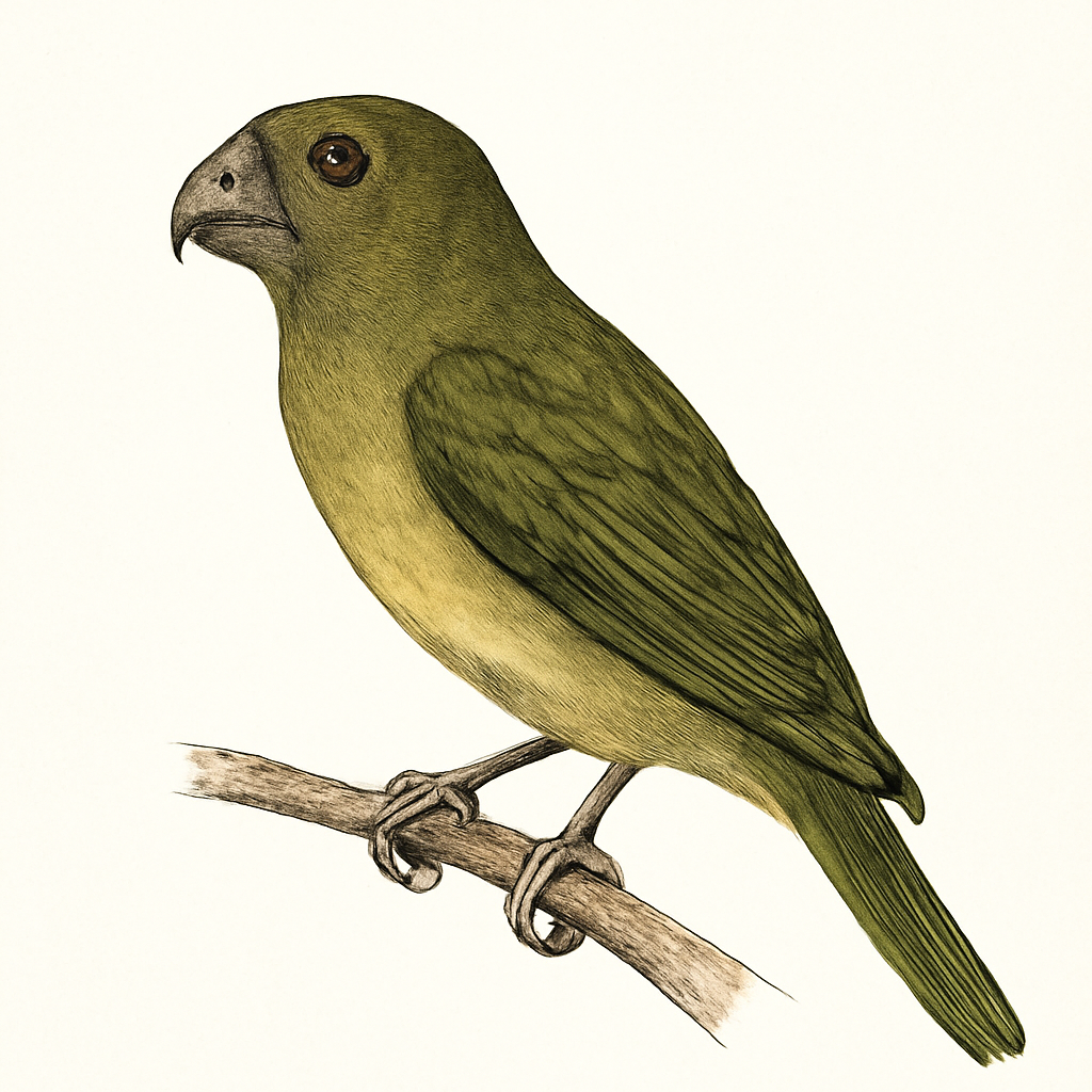 Illustration von Gelbkopf-Kleidervogel